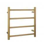 Aqua Brushed Gold Round 4 Bars Heated Towel Rail Aqua Brushed Gold Round 4 Bars Heated Towel Rail